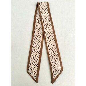 Slim Scarf 34in Heart Print Neck Hair Hat Bag Wrap Romantic Accessory No37